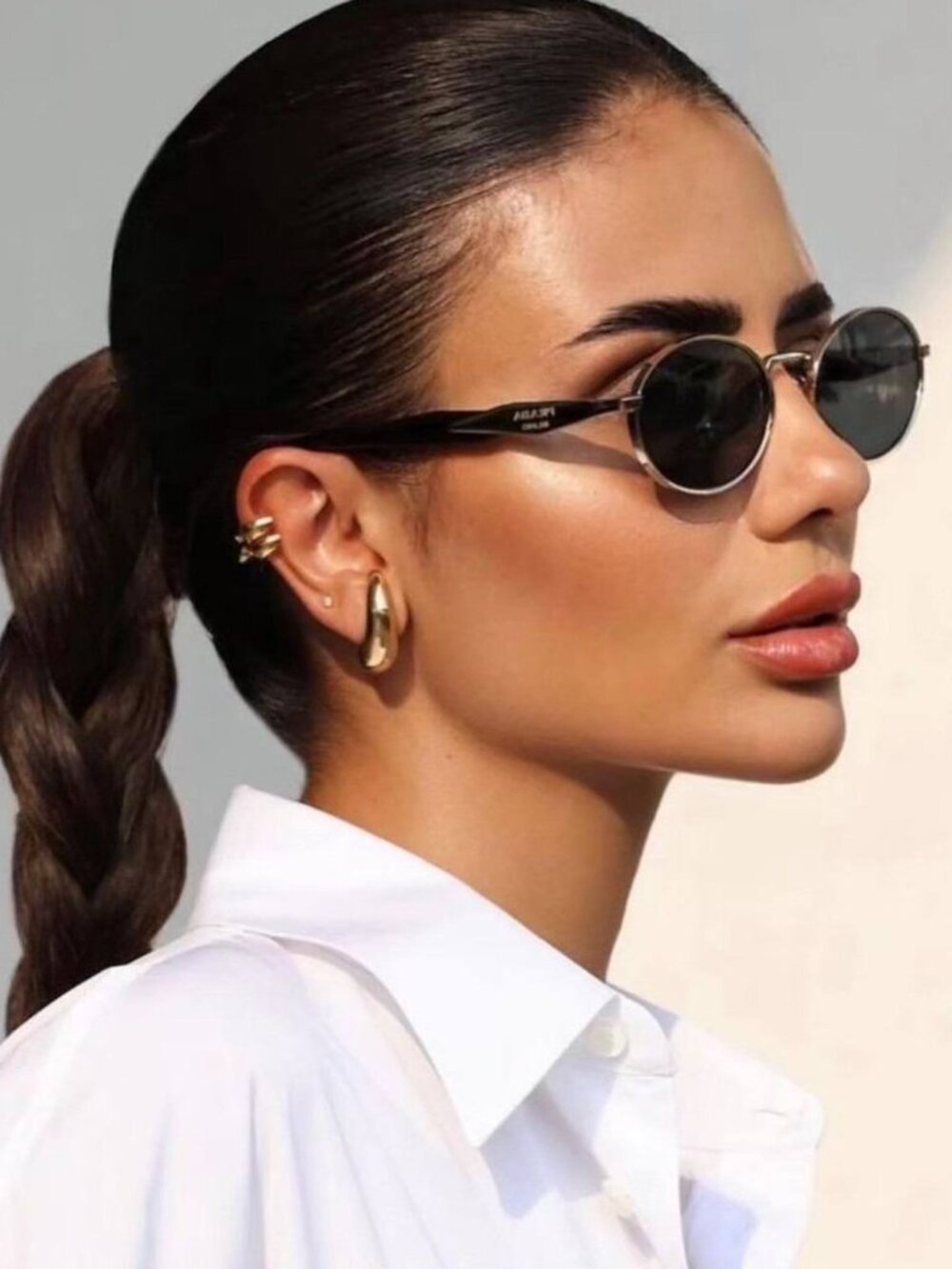 Prada PR65ZS ZVN70L Oval Sunglasses – Pale Gold\Dark Green - Picture 2 of 13